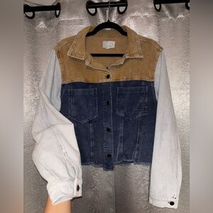 Two-Tone Corduroy Jacket